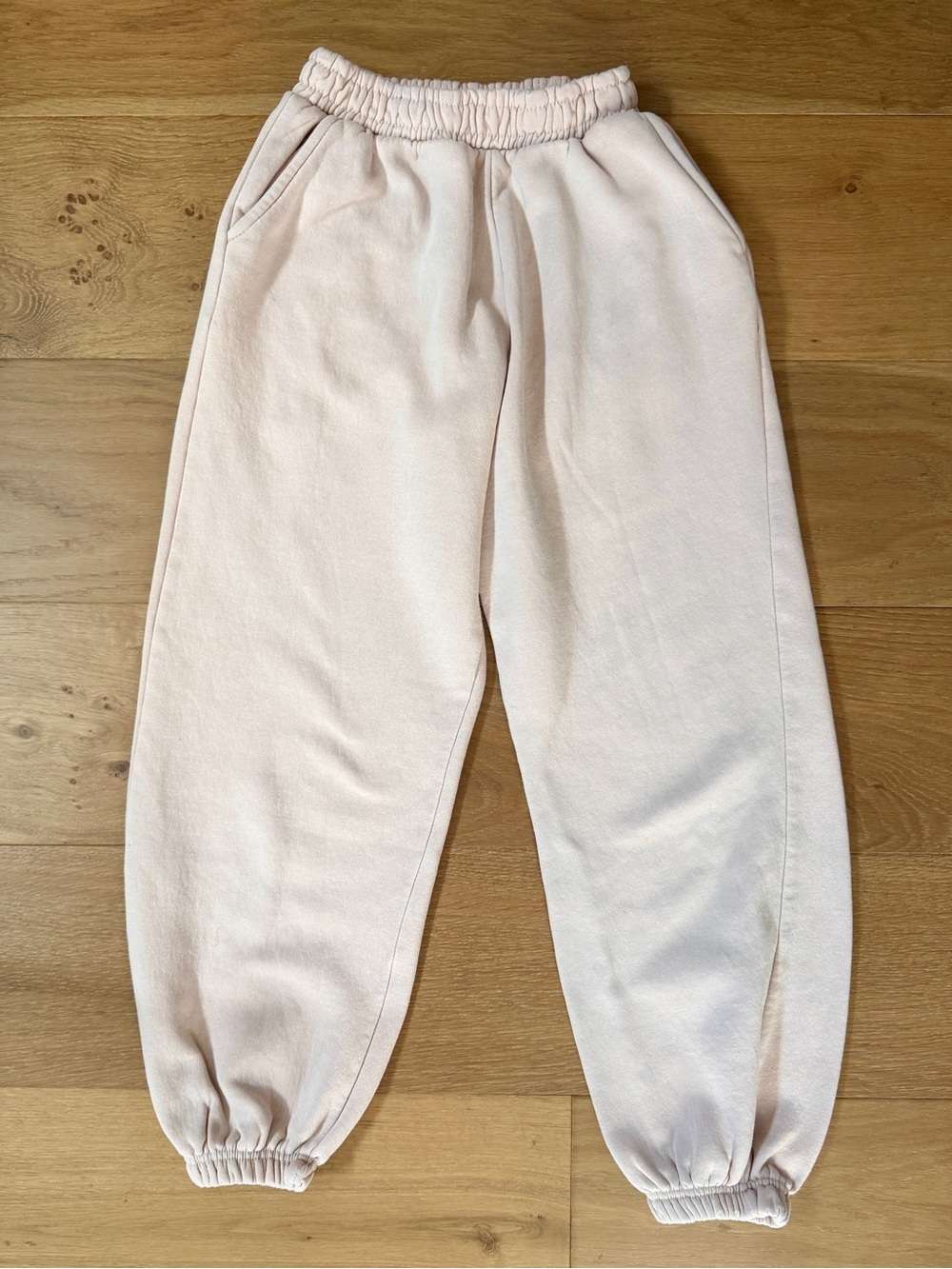 Zara Girls Oversized Sweatpants Fleece Joggers High Rise Light Pink 13/14 Comfy